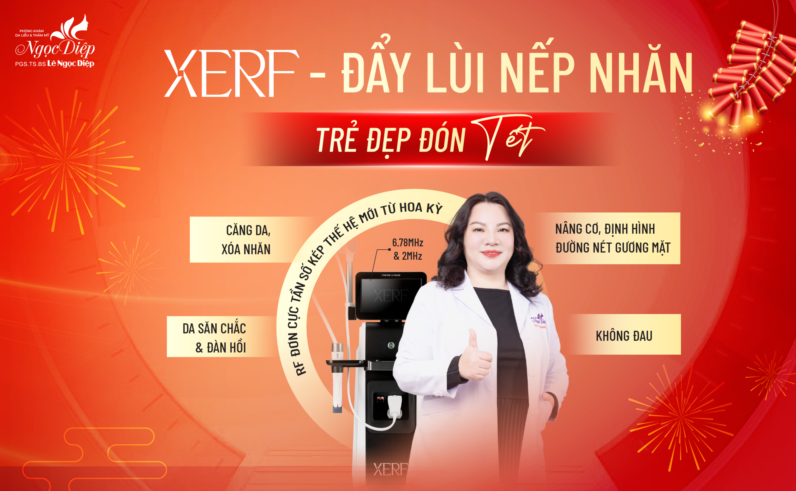 Đẩy lùi nếp nhăn - Trẻ đẹp đón Tết với Công nghệ XERF từ Hoa Kỳ 